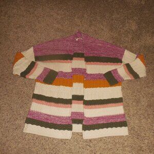 Soft Surroundings Colorblock Sweater Cardigan XS S